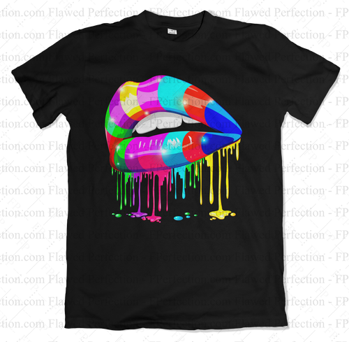 Rainbow Drip Lips